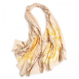 ішкі моңғол қысқы ханымдары 100% жүннен басылған шарф әйелдер шальы пашмина шарфтары