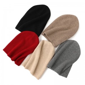 Mùa đông nguyên chất thực cashmere dệt kim ny beanie khoảng trống tùy chỉnh phụ nữ mùa đông giá rẻ mũ mũ