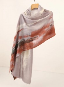 75% cashmere 25% សូត្រស្ត្រី កន្សែង shawl poncho ផ្ទាល់ខ្លួនរដូវរងារកក់ក្តៅស្ត្រី cashmere pashmina កន្សែងក្រមា