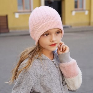 індивідуальна вишивка логотип жіноча кашемірова зимова шапка розкішна модна в'язана рубашка суперм'які дитячі шапки-біні