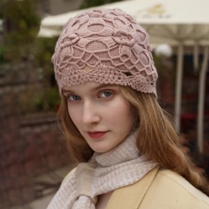 Жени Зимски чисти кашмирски капи луксузни топли Модни топли Плетени шапки со лого со прилагодено лого