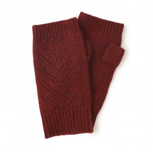 шуплив дизајн модни зимски топли кашмирски ракавици и белезници прилагодени женски плетени ракавици без прсти