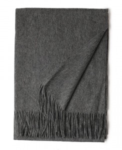 ontwerper luukse mode winter dames wol serp stoles pasgemaakte borduurwerk logo vroue gewone kleur wol serpe sjaal vir vroue