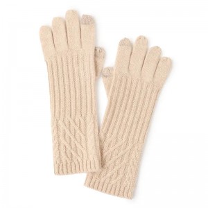 fashion winter accessories pambabae winter gloves 100% cashmere touch screen knitted warm full finger gloves mittens