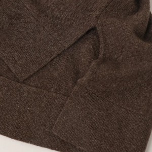 Suéter de punto de punto de cor lisa de 26Nm de inverno para mujer cálido jersey de cachemira pura Top de punto de moda personalizada suéter de mujer de manga larga