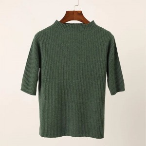 turtleneck ribbed knitted pure cashmere pullover custom fashion oversize winter women's sweater knitwear