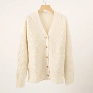 acustom ženski džemper bez rukava od 100% čiste vune dvostrani dvostrani ženski vuneni kaput kardigan