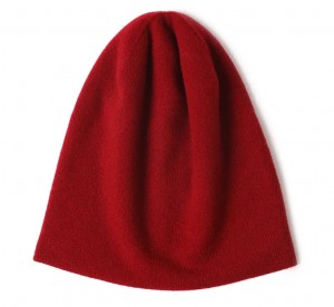 Logo bordir khusus Wanita topi musim dingin lapisan ganda rolled edge fashion mewah Hangat Knit kasmir ny beanie topi