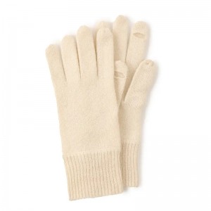 Wol murni rajutan polos sarung tangan musim dingin wanita hangat perancang busana wanita sarung tangan wol kasmir & sarung tangan