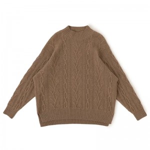 dizajnerski pleteni zimski ženski topli pulover od čistog kašmira prilagođen modni ženski džemper dugih rukava