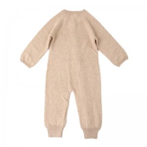 Nyt kravlende børnetøj 100% kashmir varm baby langærmet bomulds jumpsuit til børn