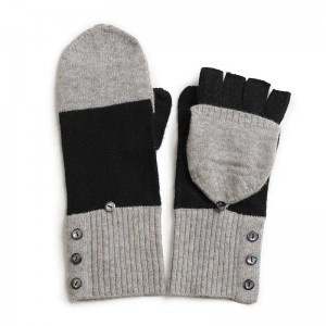 2022 bagong disenyo ng mga kababaihan na mapapalitan ng Cashmere Gloves at Mittens winter luxury fashion knitted fingerless gloves