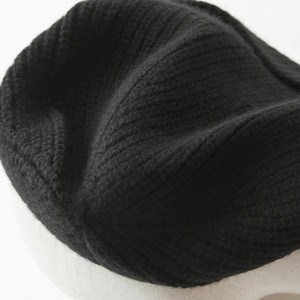 100% cashmere winter hat cap custom logo plain color nga mga babaye nga lalaki knitted cuffed cashmere beanie hat