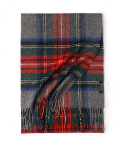Logotipo pertsonalizatua luxuzko Eskozia emakumezkoen kaxmir tartan zapia neguko andreak gizonen lepoa epela 100% kaxmir hutsa plaid zapi estelak