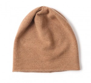 Custom borduren logo label winter hoeden vrouwen luxe mode warm dubbellaags effen kleur 100% Kasjmier Breien ny Beanie