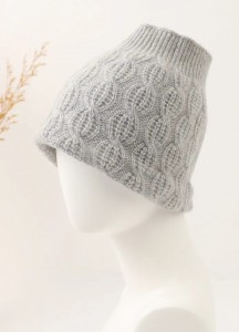 brugerdefineret logo kabel design strikket kashmir hue vinter kvinder varm hals varmere snood tørklæde hat