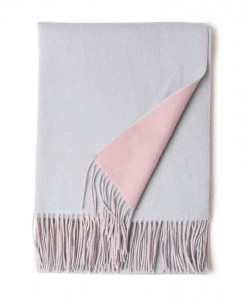 aangepast logo 100% zuivere wol Luxe omkeerbare wollen sjaals Sjaal Dames Heren winter nekwarmer Wollen sjaal