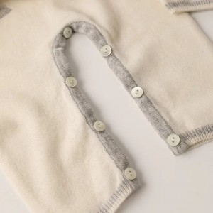 småbarnsjente ensfarget genser vinterstrikk cardigan nyfødt baby gutteklær Bodysuit