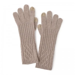 модни зимски додатоци женски зимски ракавици 100% кашмирски екран на допир плетен топли ракавици со цел прст ракавици