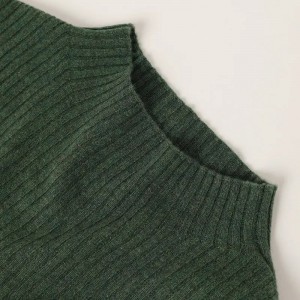 turtleneck geribde gebreide pure kasjmier trui oanpaste moade oversize winter sweater foar froulju