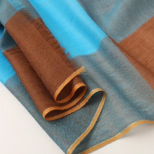 OEM & ODM hunturu houndstooth 100% cashmere scarves shawl al'ada bakin ciki salon mata fashion alatu wuyan dumi pashmina gyale sata 2 siyayya