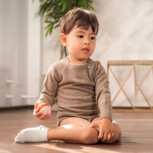 nestandartinio dizaino žieminiai kūdikių drabužiai 12gg paprastos spalvos megzti šilti vaikiški 100% gryno kašmyro šliaužtinukai