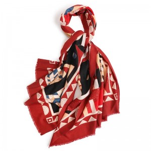 autumn winter fashion luxury fine wool scarf shawl women print cashmere pashmina scarves stoles