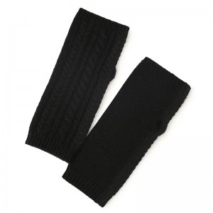accesorios quentes de inverno guantes de cachemira de punto para mulleres guantes longas sen dedos de moda