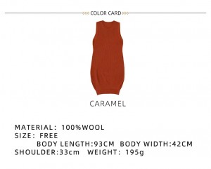 Suéter de muller de estilo longo de deseño personalizado de gran tamaño para mulleres, roupa de punto de inverno 100% lana