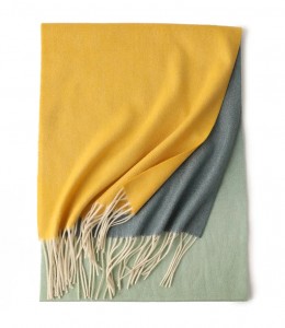 ʻāʻī hoʻoilo mahana gradient color cashmere scarves shawl custom embroidery logo organic cashmere scarf no nā wahine