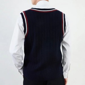 designer hom zam cashmere knitted Txiv neej Sweaters tsho khuam kev cai sleeveless txiv neej cashmere cardigan sweater