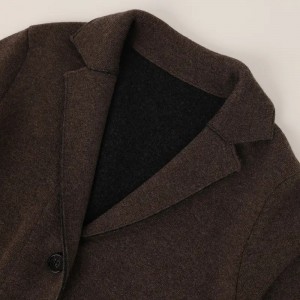 oboustranný oboustranný límec kašmírový kardigan kabát bunda jednobarevný pletený kašmír dámské oblečení svetr oblek