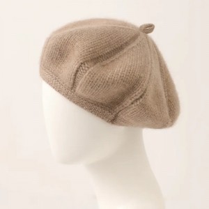 අභිරුචි නිර්මාණකරු knitted ශීත තොප්පිය beret සුඛෝපභෝගී විලාසිතා ශීත කාන්තාවන් උණුසුම් කැස්මේර් beanie cap