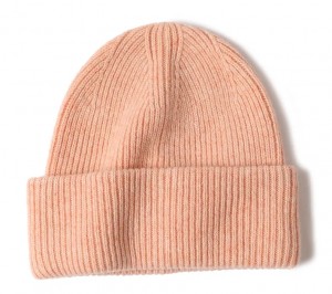 Özel sevimli lüks sıcak yün örme bere boşlukları Kış kaşmir bennie kapaklar kadınlar özel logolu % 100% saf yün bere şapkalar