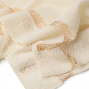 Inner mongolian pure 100% cashmere solid color knitted scarf shawl ho an'ny vehivavy
