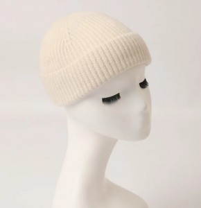 women 100% pure cashmere cheap winter hats caps custom embroidery logo luxury fashion cute warm ny fisherman beanie unisex