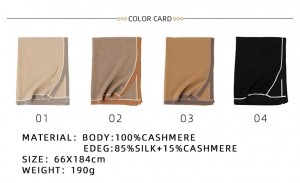 дизајнерски чист 100% кашмир плетен шал шал прилагодена мода зимски топли ткаени шалови од шевронен кашмир