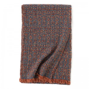 100% kasjmier gare gekleurde vroue serp stel pasgemaakte ontwerper winter dames tossel kasjmier serpe sjaal