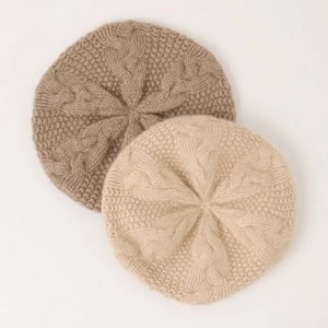zimska kapa od čistog kašmira s beretkicom po narudžbi modne ženske tople ručno pletene kape kape