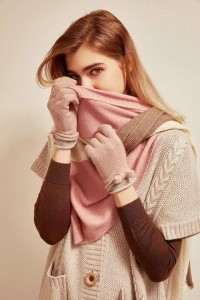 ฤดูหนาวที่อบอุ่น 100% แพะแคชเมียร์ถักถุงมือแฟชั่นที่กำหนดเองผู้หญิงถักถุงมือผู้หญิงที่อบอุ่นหรูหรา
