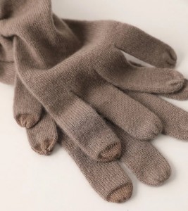 екран осетљив на додир пун прст зимске женске рукавице од кашмира прилагођене плетене модне женске вунене топле дугачке козје рукавице од 100% чистог кашмира