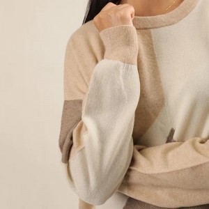 interior mongolian 100% cașmir pulover de damă mărime mare tricotat jacquard pulover de top din cașmir pentru femei