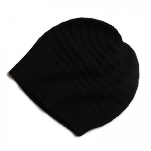 Topi beanie kasmir musim dingin saka topi beanie kasmir busana mewah khusus wanita rajutan topi bennie kanthi logo khusus