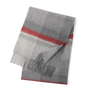 100% wool women long tassel check scarf custom women men cashmere winter scarves stoles shawl