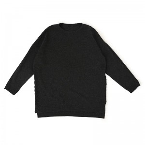 कस्टम सर्दियों सादे रंग बुना हुआ शुद्ध कश्मीरी क्रू नेक स्वेटर कस्टम फैशन प्लस आकार लंबी आस्तीन महिलाओं के स्वेटर