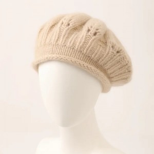 dizainera ar rokām adīta tīra kašmira berete pēc pasūtījuma logo modes sieviešu silta kašmira ziemas beanie cepure