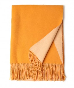 ໂລໂກ້ custom 100% Pure Wool Luxury reversible wool scarves Shawl Women Men winter neck warmer Wool Scarf