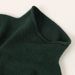 доўгі зімовы цёплы кашміровы пуловер з закручаным краем індывідуальныя модныя аднатонныя вязаныя жаночыя швэдры з кашміру