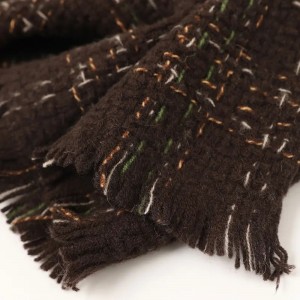 Bufandas de lana 100% de Mongolia interior, estolas de chal, bufanda de lana de inverno con borlas a cuadros de moda personalizada