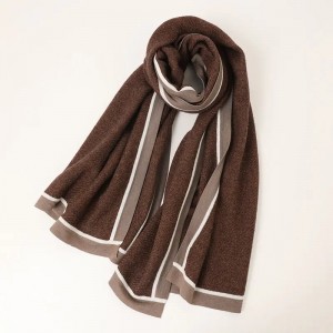 inner mongolia wool cashmere blend winter scarf custom fashion plain knit winter women cashmere scarves shawl